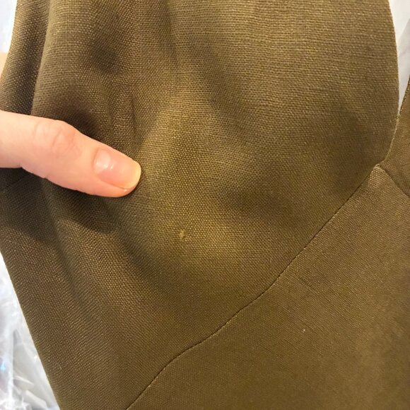 Reformation Delilah Dress- Dark Olive - Picture 3 of 3